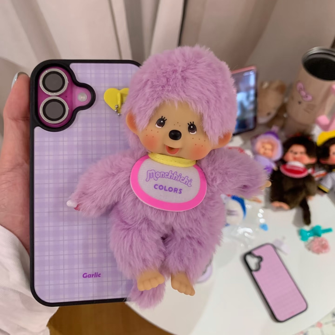 【福冈限定】Monchhichi 葡萄紫蒙奇奇钥匙扣玩偶
