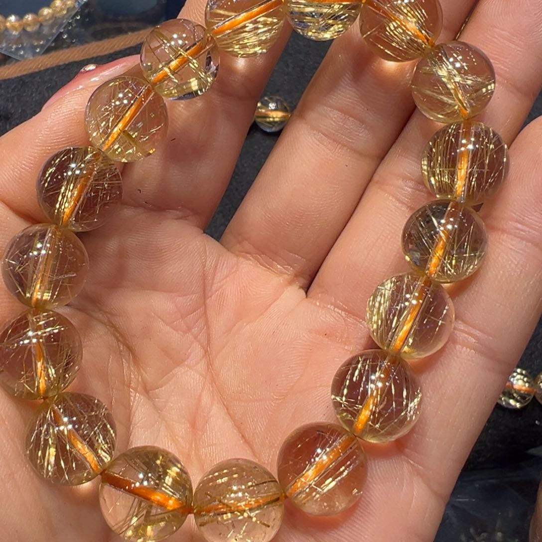 水晶手串未镶嵌发晶手串