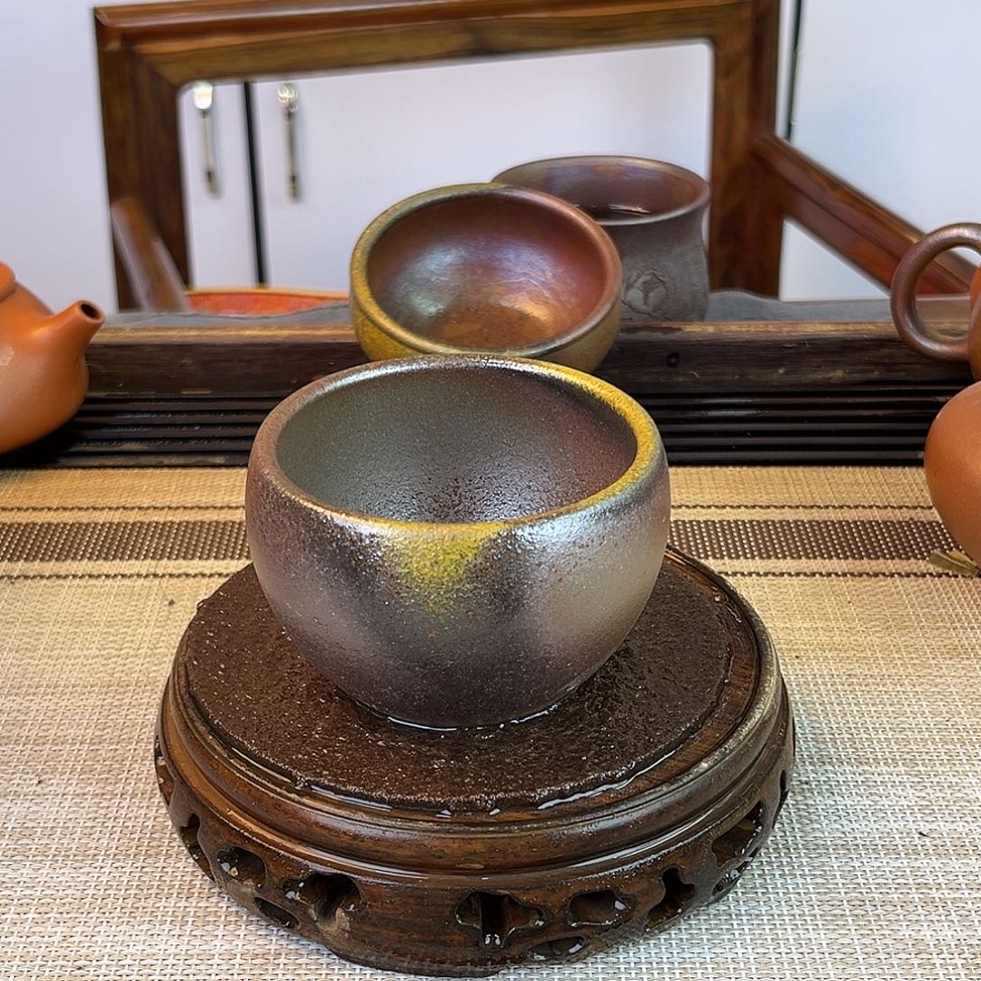 茶壶紫砂底槽清柴烧150cc