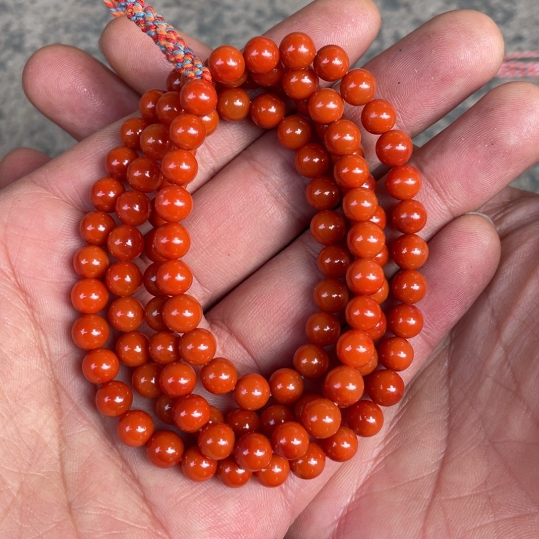 南红玛瑙多圈未镶嵌怎*