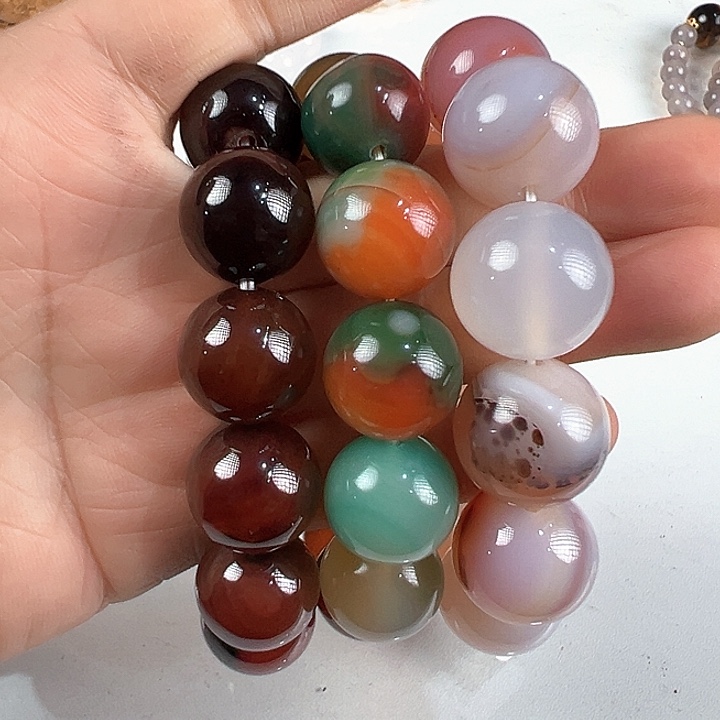 /***客玛瑙/玉髓未镶嵌手链