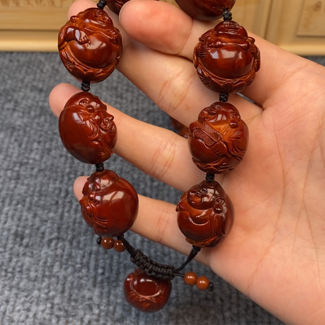 @***.橄榄核手串/手链光背弥勒