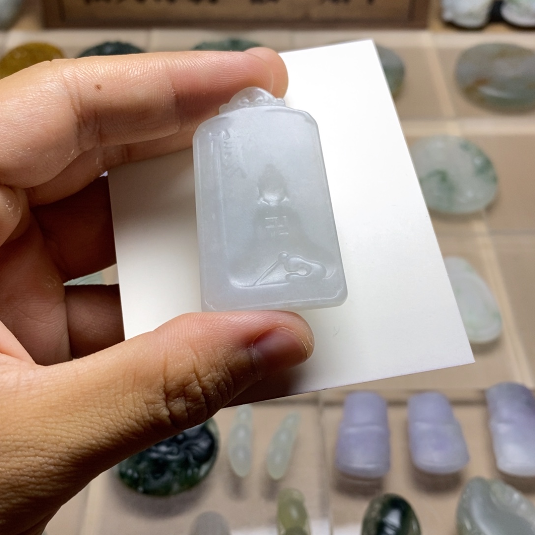 定制翡翠未镶嵌无字牌