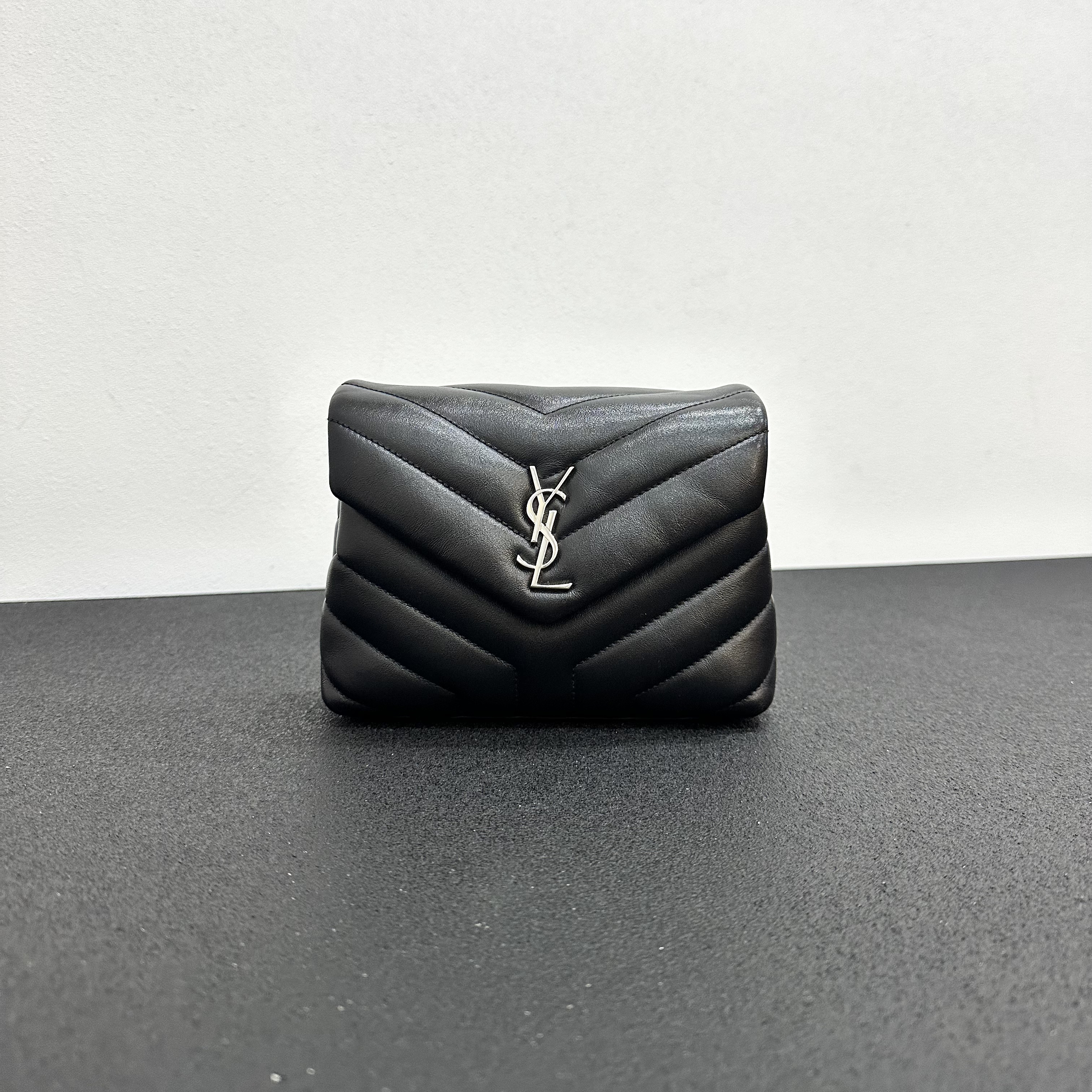 99新 YSL/圣罗兰 壹所奢品/YSL 方胖子 小号 黑银 活动