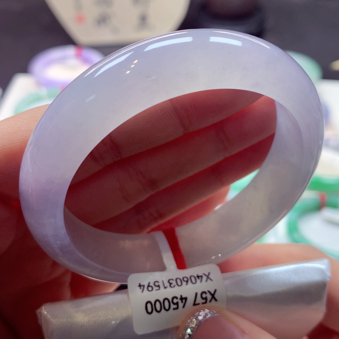 翡翠手镯未镶嵌17宽版正圈77