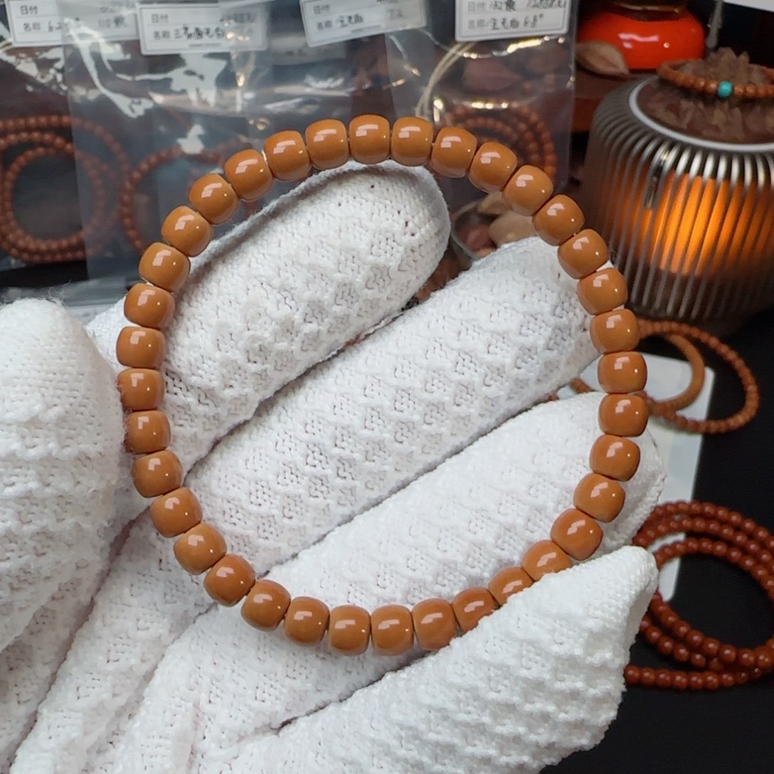 手串橄榄核6.3三花面无白