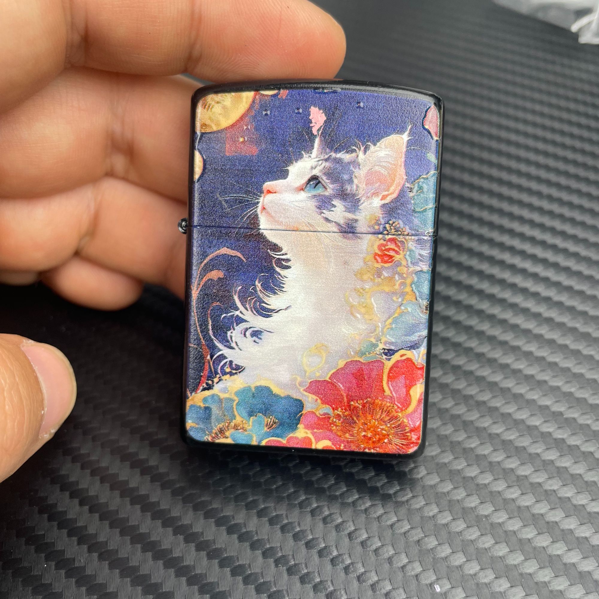 望月猫咪打火机高档男士轻奢礼物送男友