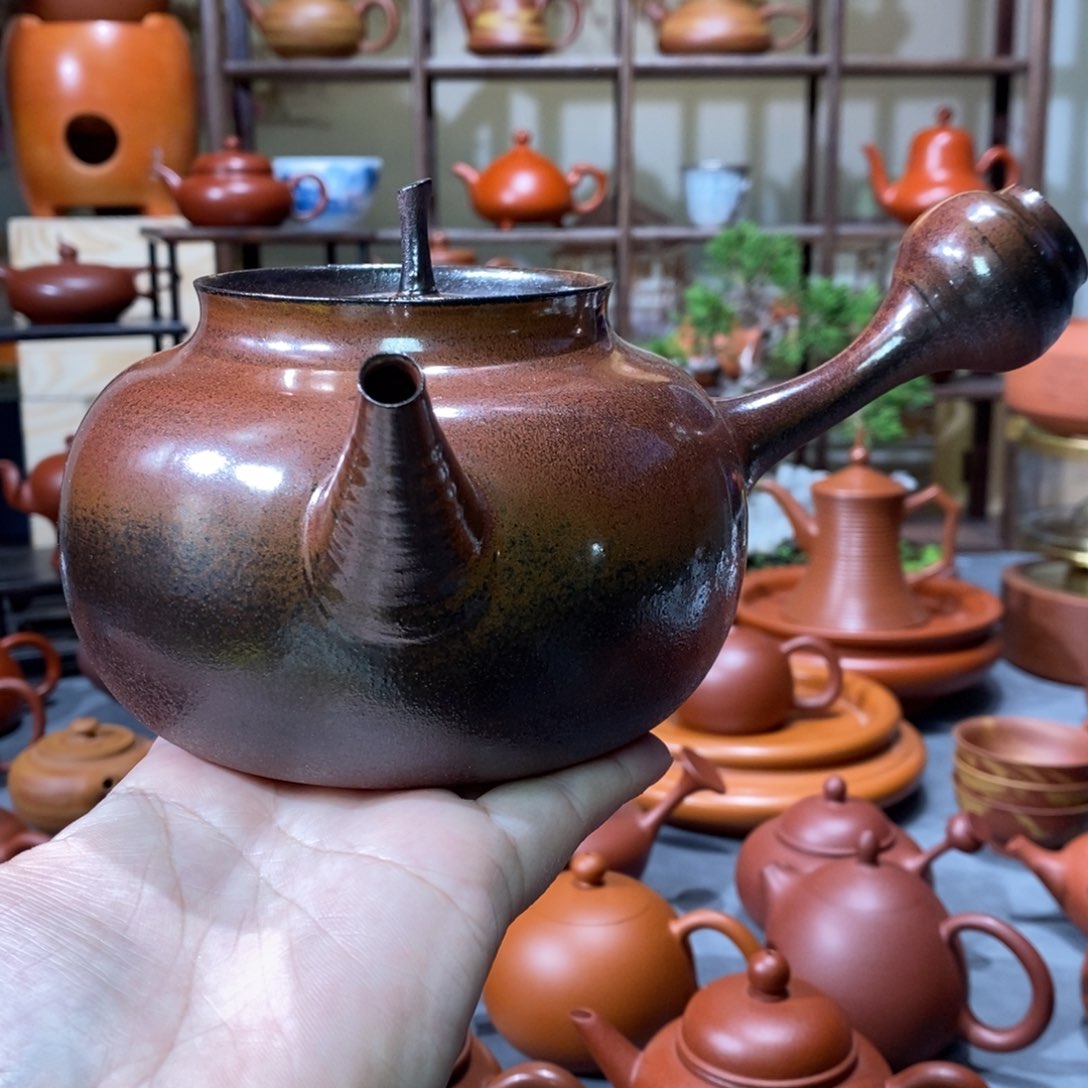 紫砂茶壶明德园柴烧宫灯煮水壶砂铫壶550c