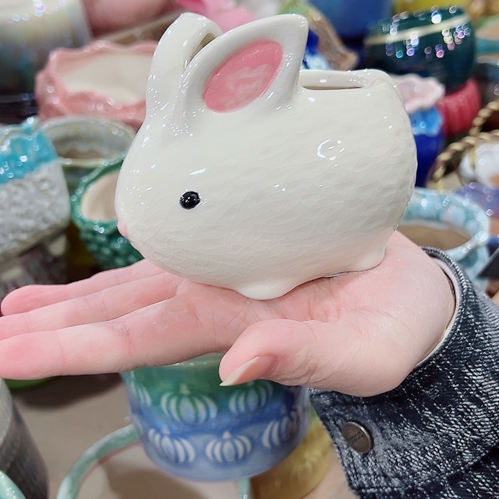 有孔，凑单福利满10元发货陶瓷多肉花盆！