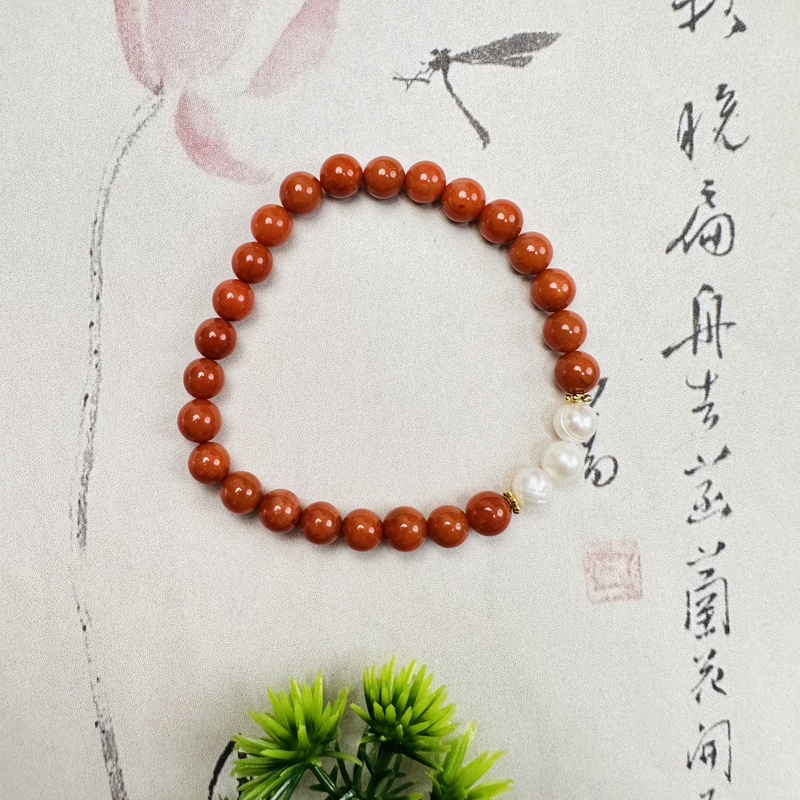 Z18玛瑙手链甜美精美时尚气质百搭轻奢小众手串复古优雅