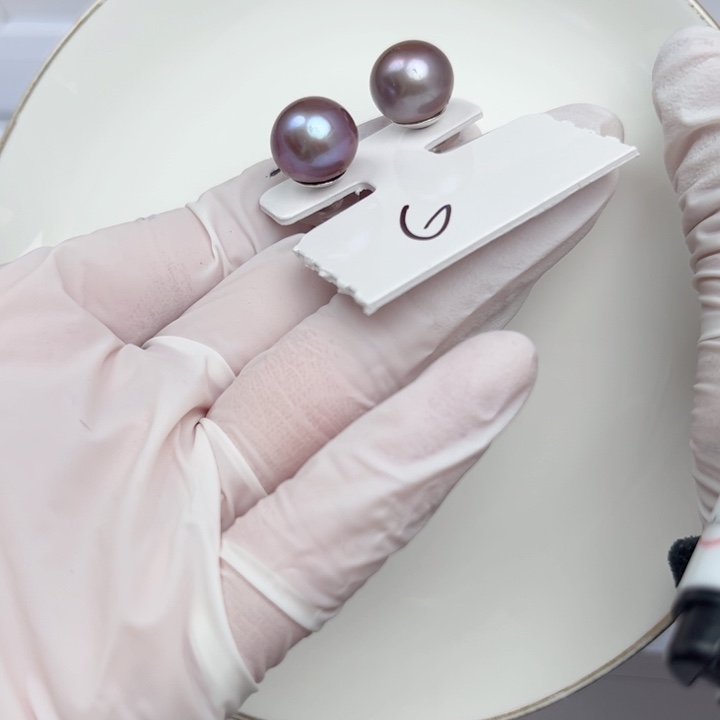 淡水珍珠耳饰银S925镶嵌