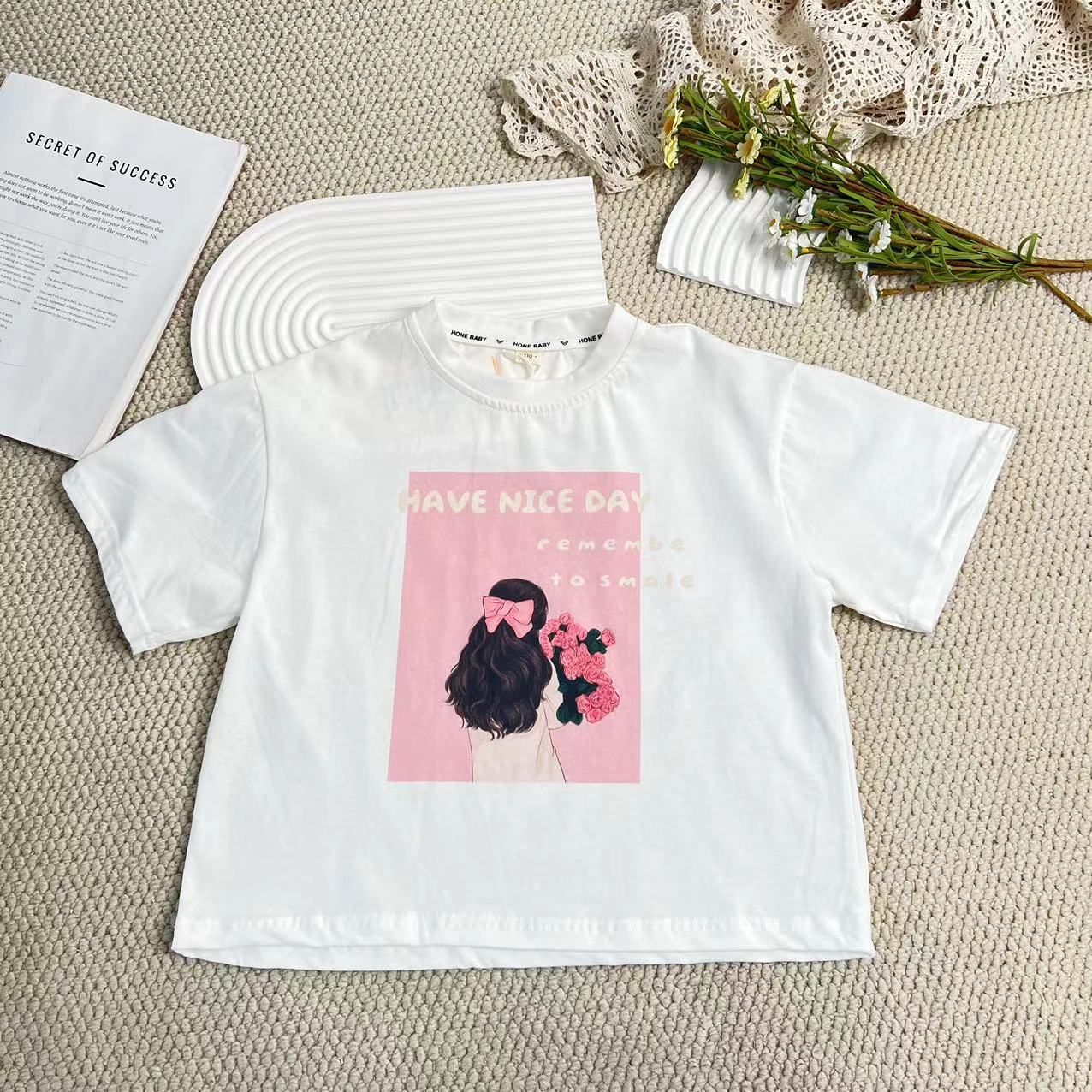 女童2025夏季新款洋气甜美短袖B2365