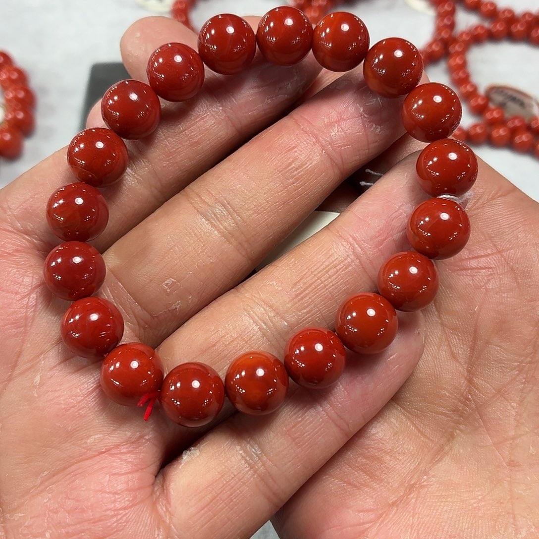 南红玛瑙未镶嵌手链