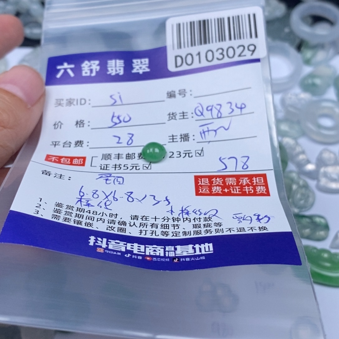 S***x翡翠未镶嵌颈饰D0103029