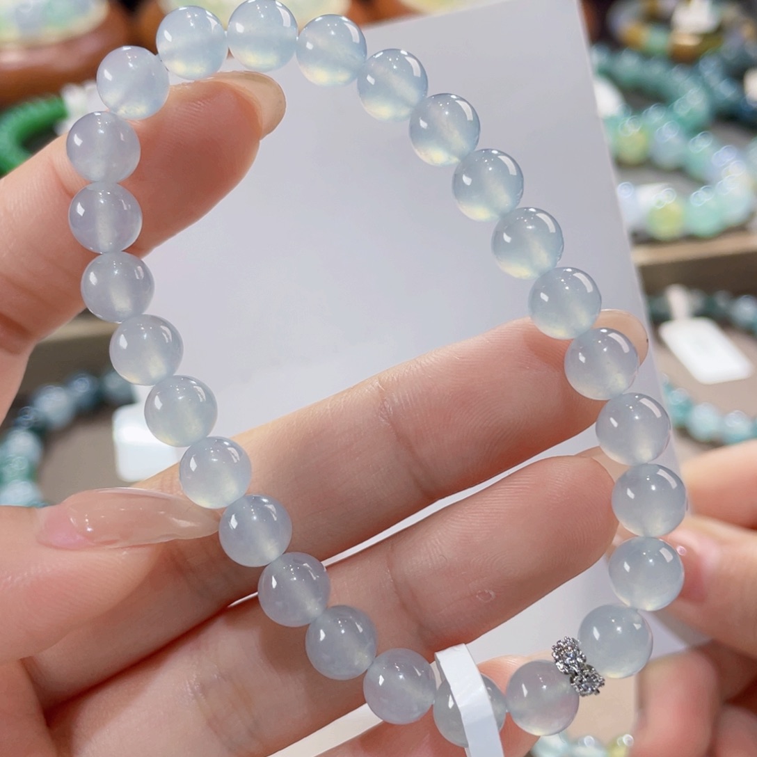 未镶嵌手链翡翠卡7.3冰蓝