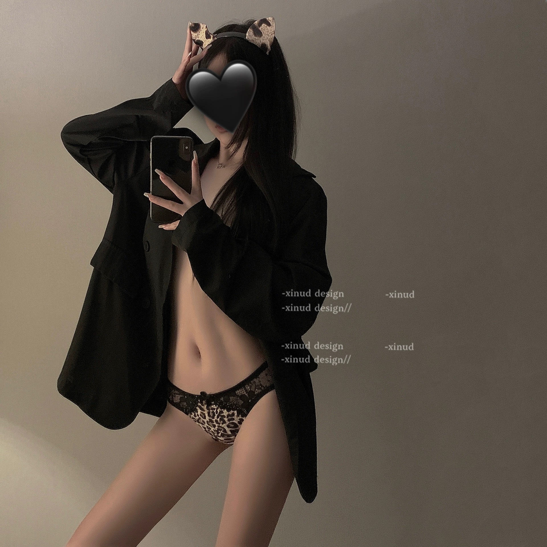 豹纹性感网纱经典印花内裤蕾丝诱惑女三角裤薄款低腰