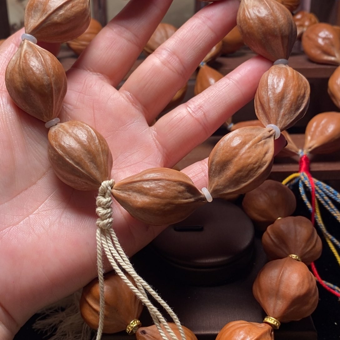 橄榄核手串/手链2.3四花铁素9颗