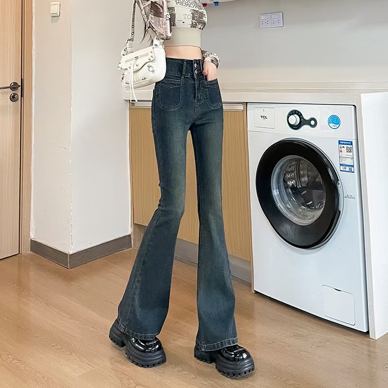 复古微辣修身显瘦时尚百搭牛仔裤