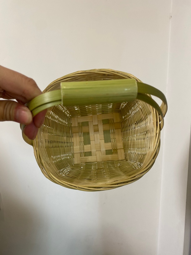 竹编圆形孩童仙桃篮