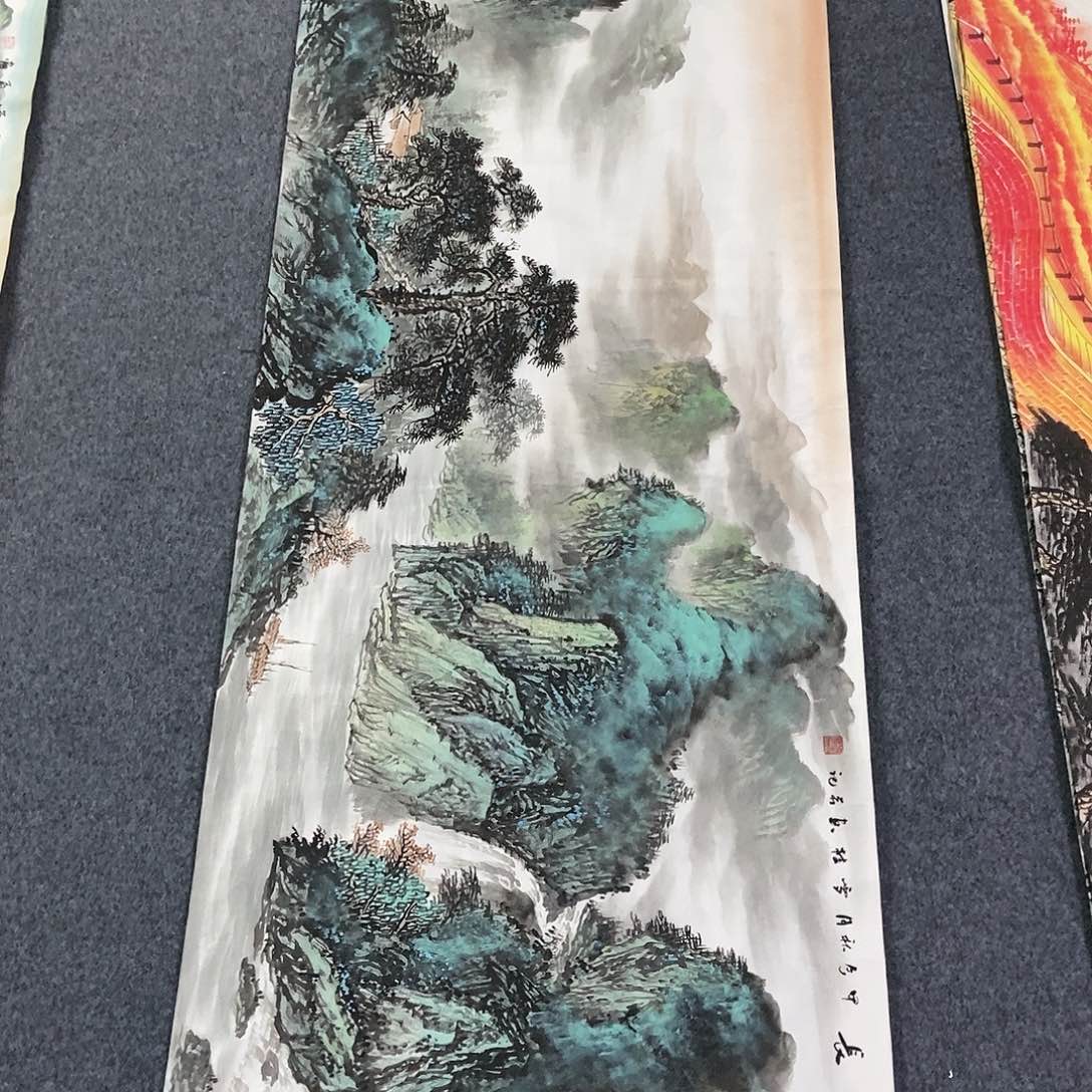 国画小六尺山水一副