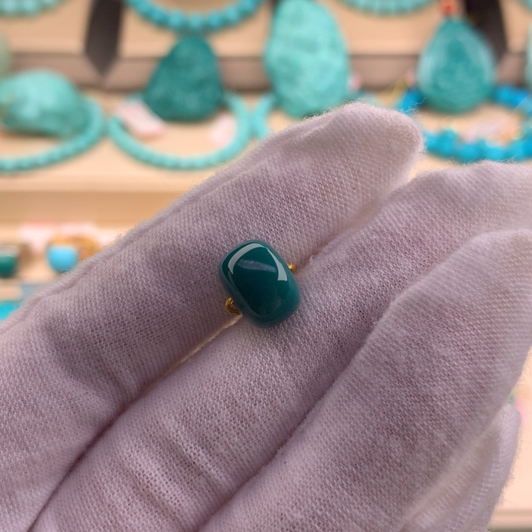 绿松石珠宝奇石未镶嵌10.5-7.6