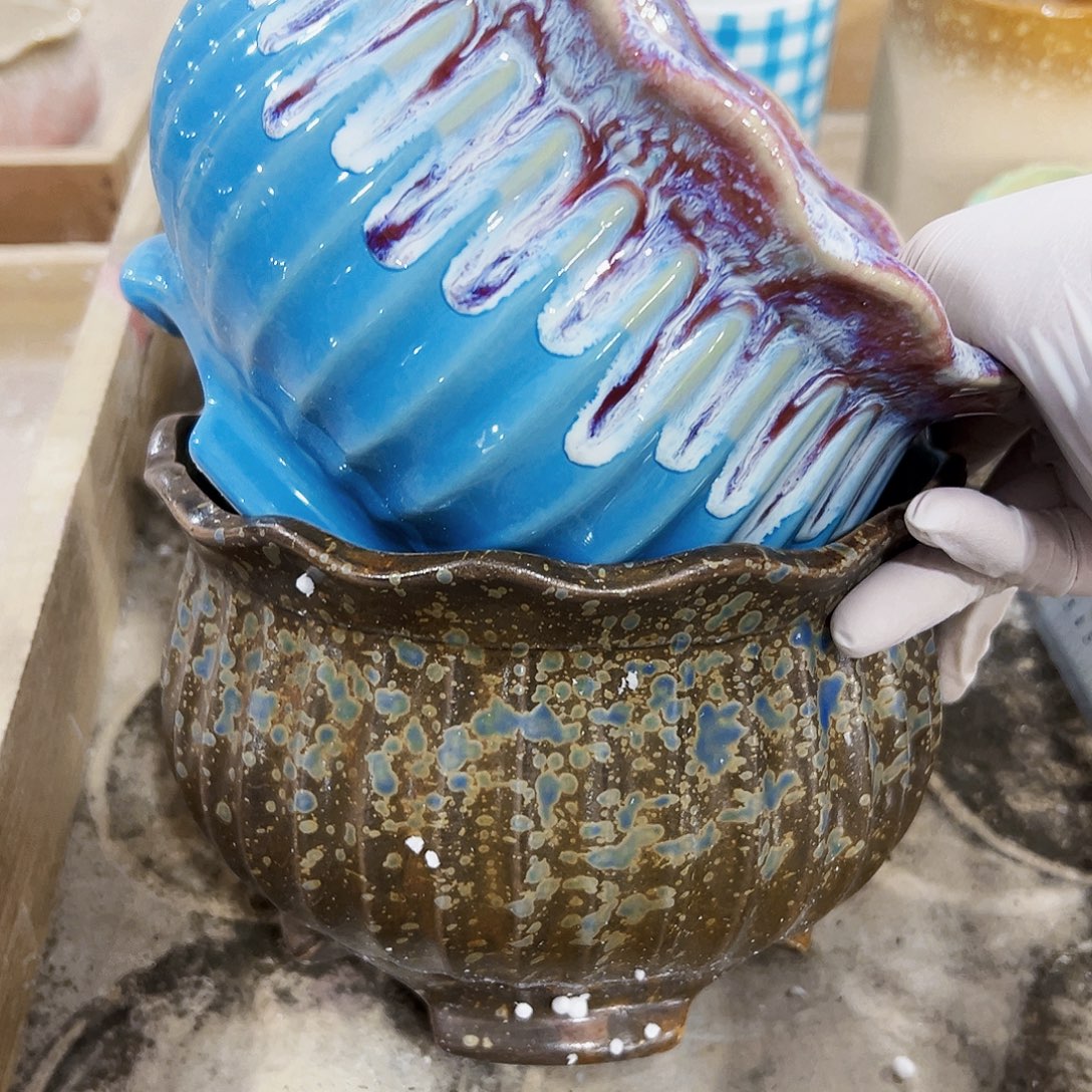 有孔双十二福利外贸尾单陶瓷花盆凑单10米包邮