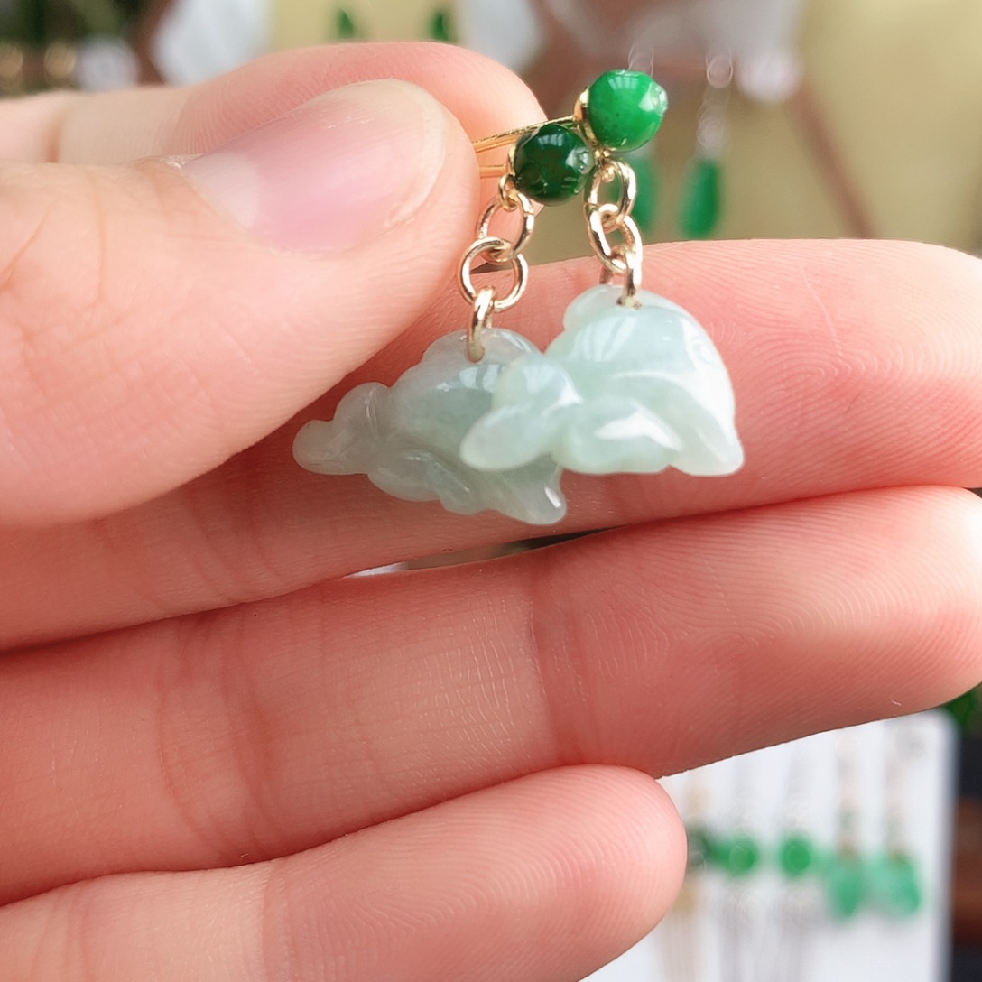 翡翠耳饰未镶嵌耳饰