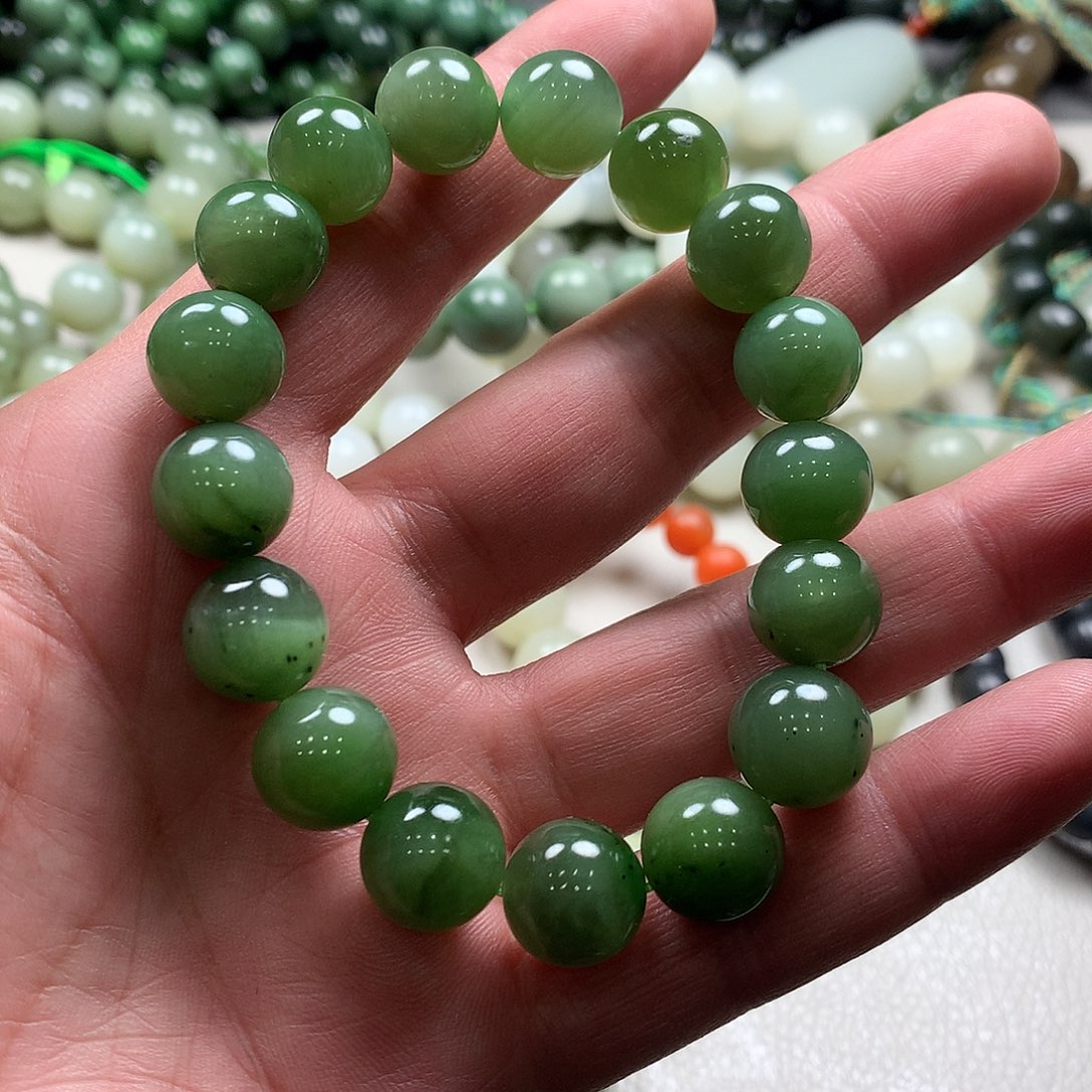 和田玉（碧玉）手链未镶嵌