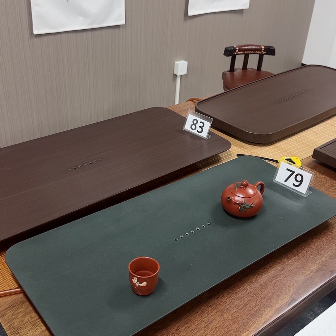 孤舟70X40天罗绿茶盘石盘