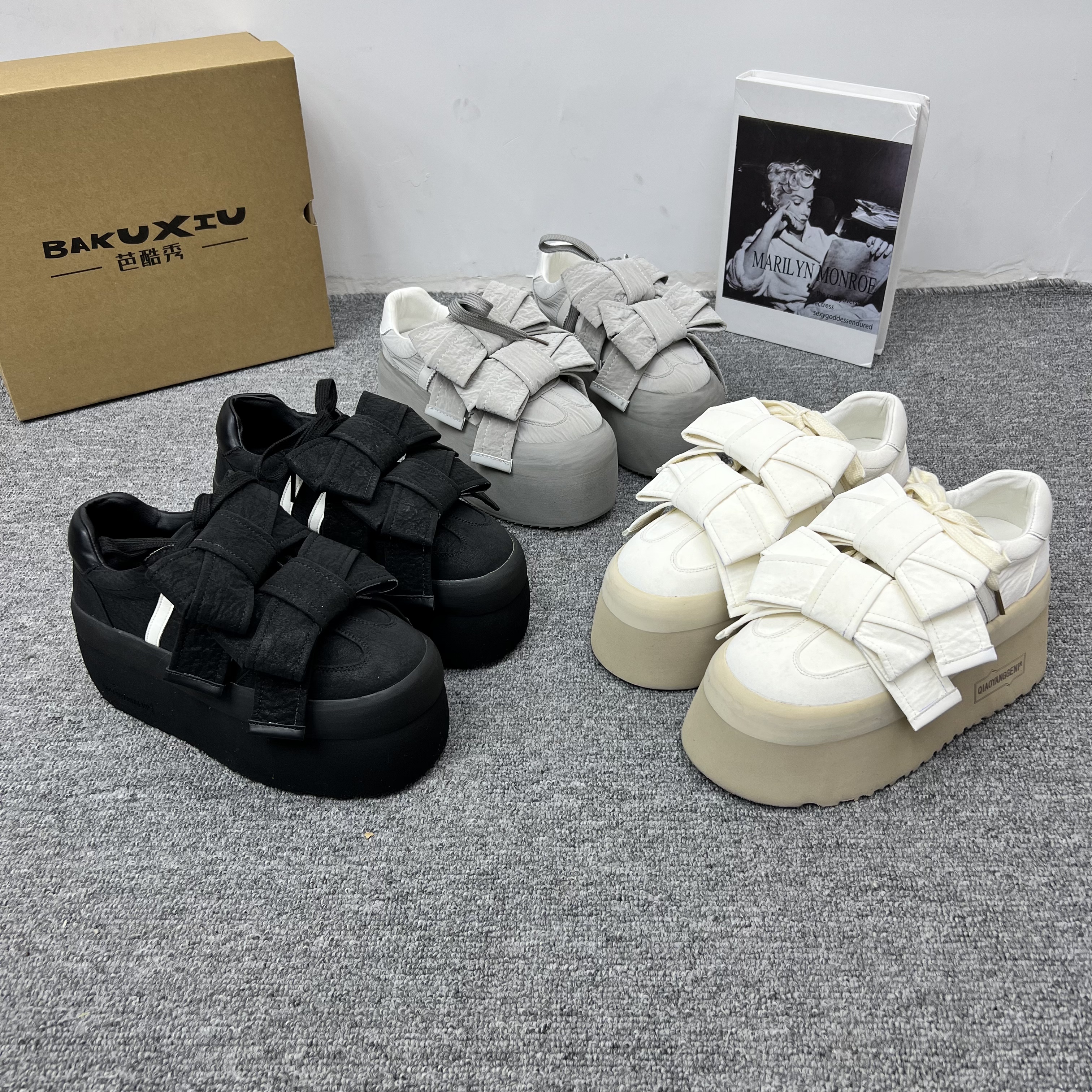 时尚百搭休闲鞋厚底韩版外穿复古小众圆头ins网红夏季