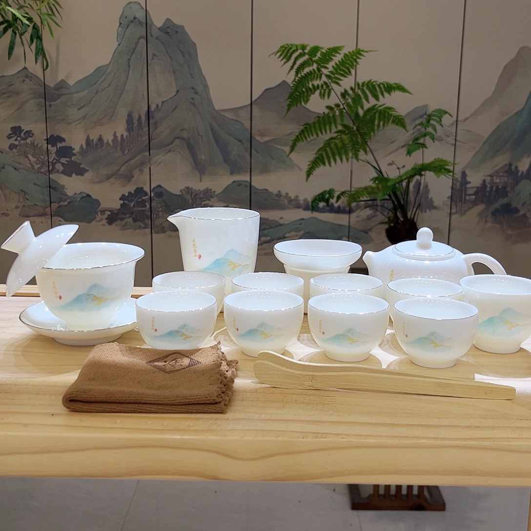 【都彩】日照金山羊脂玉瓷16头