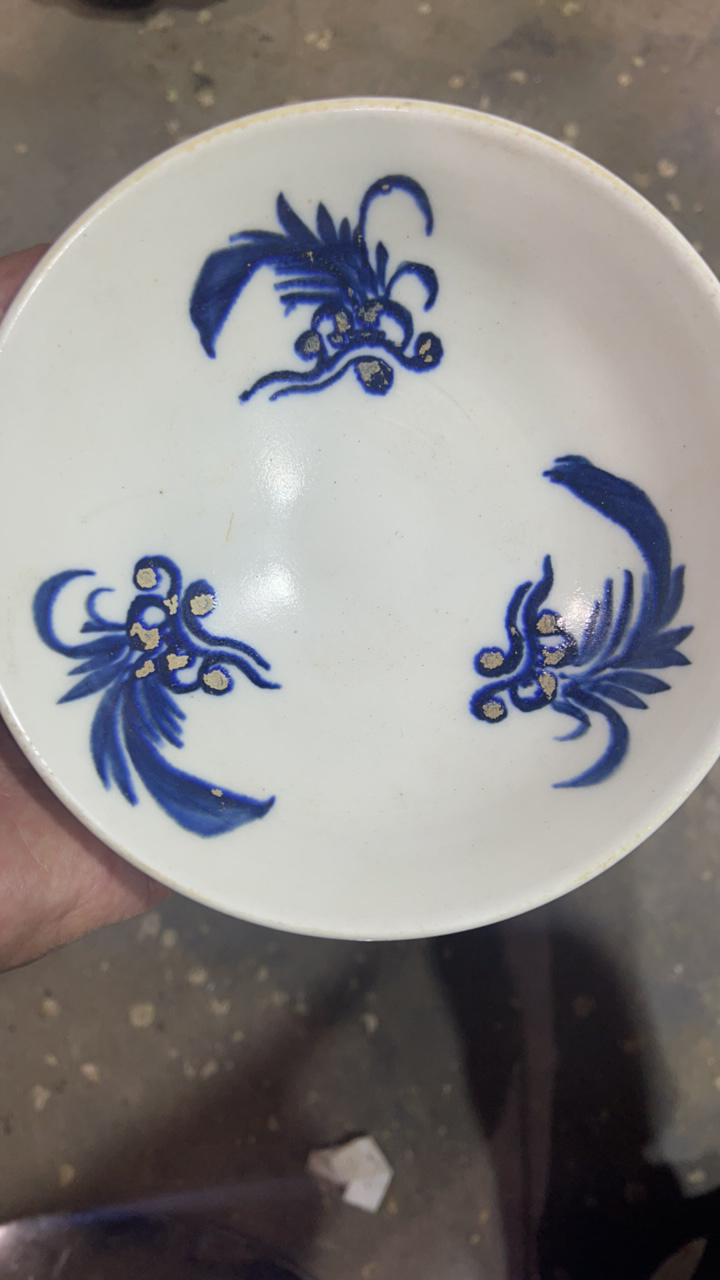 瓷器白釉青花瓷碗