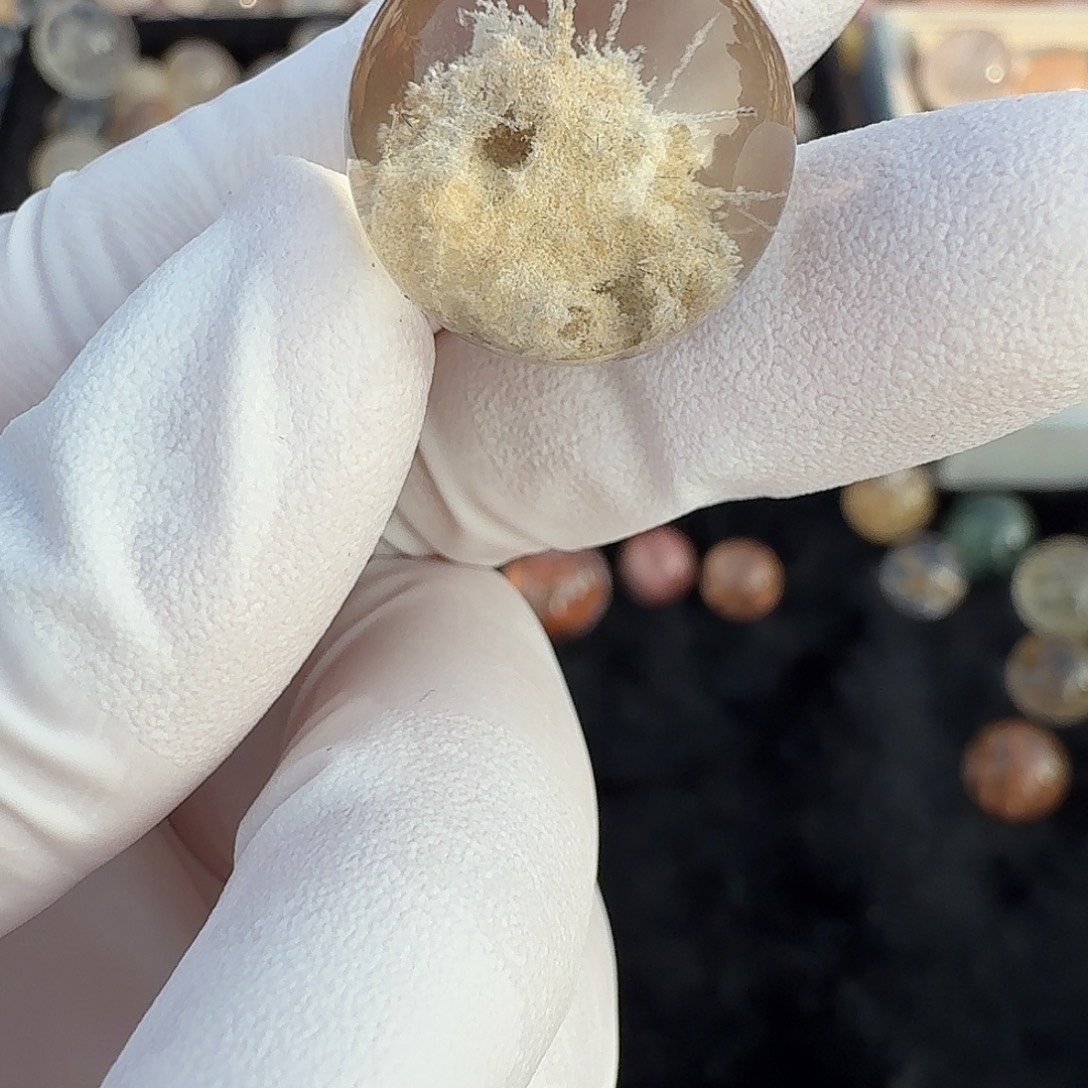 泡***记珠宝半成品未镶嵌水晶幽灵穿发17.3mm定制不退换