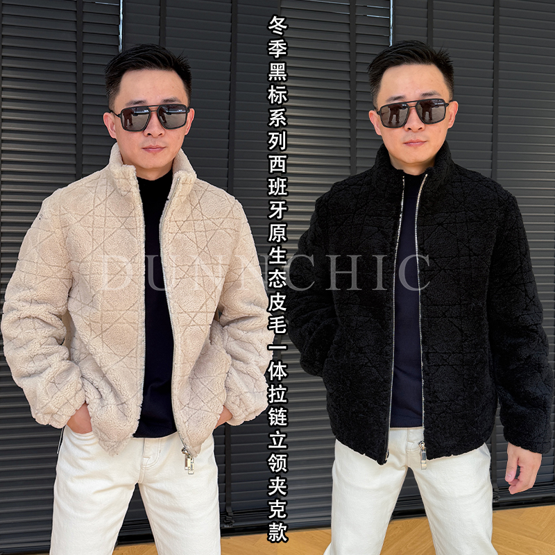 徐先生冬季黑标系列西班牙原生态皮毛一体立领夹克11373【杜恩】