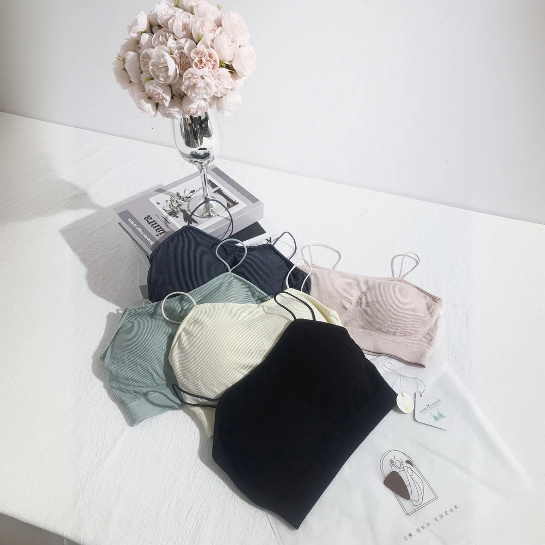 〔F.Y〕吊带美背胸垫款防走光短款背心