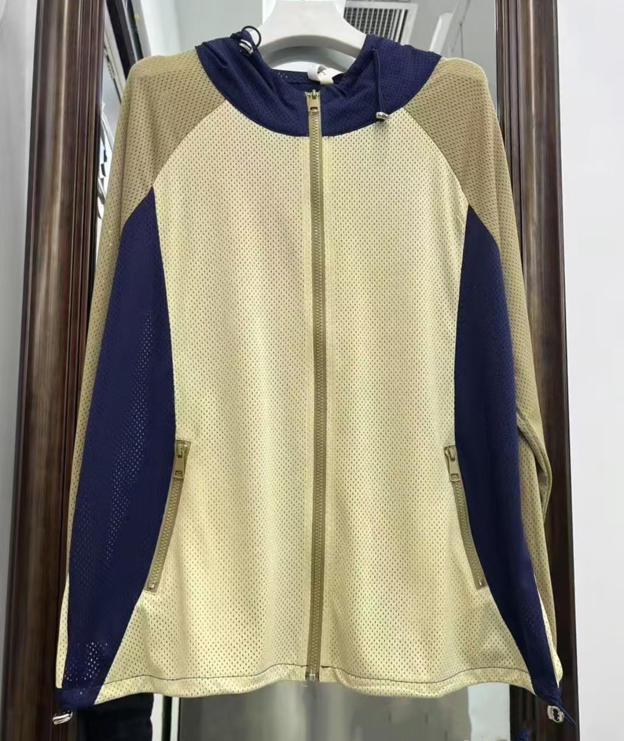 奇奇家潮派大码夏季新款宽松韩版时尚拼色百搭休闲透气外套