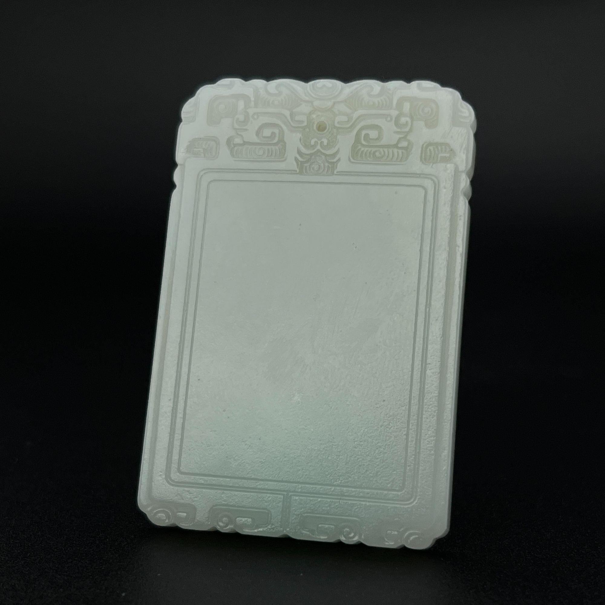 "民国和田玉平安无事牌/ DL034968/ 古玩/收藏/德州文物"