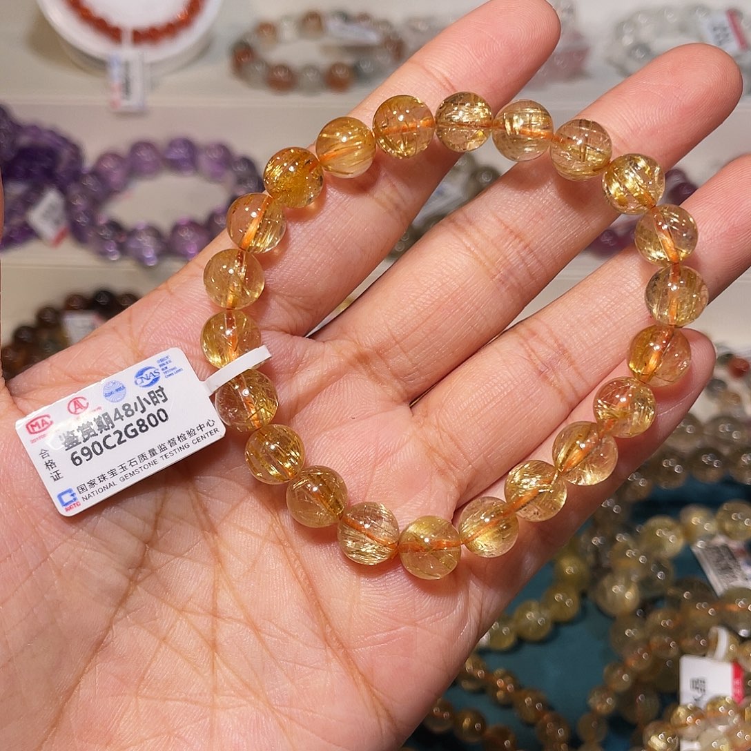 未镶嵌手串水晶烟花钛晶8.6m