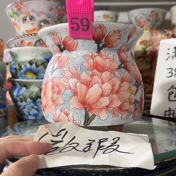 景德镇手绘花盆 满38包邮