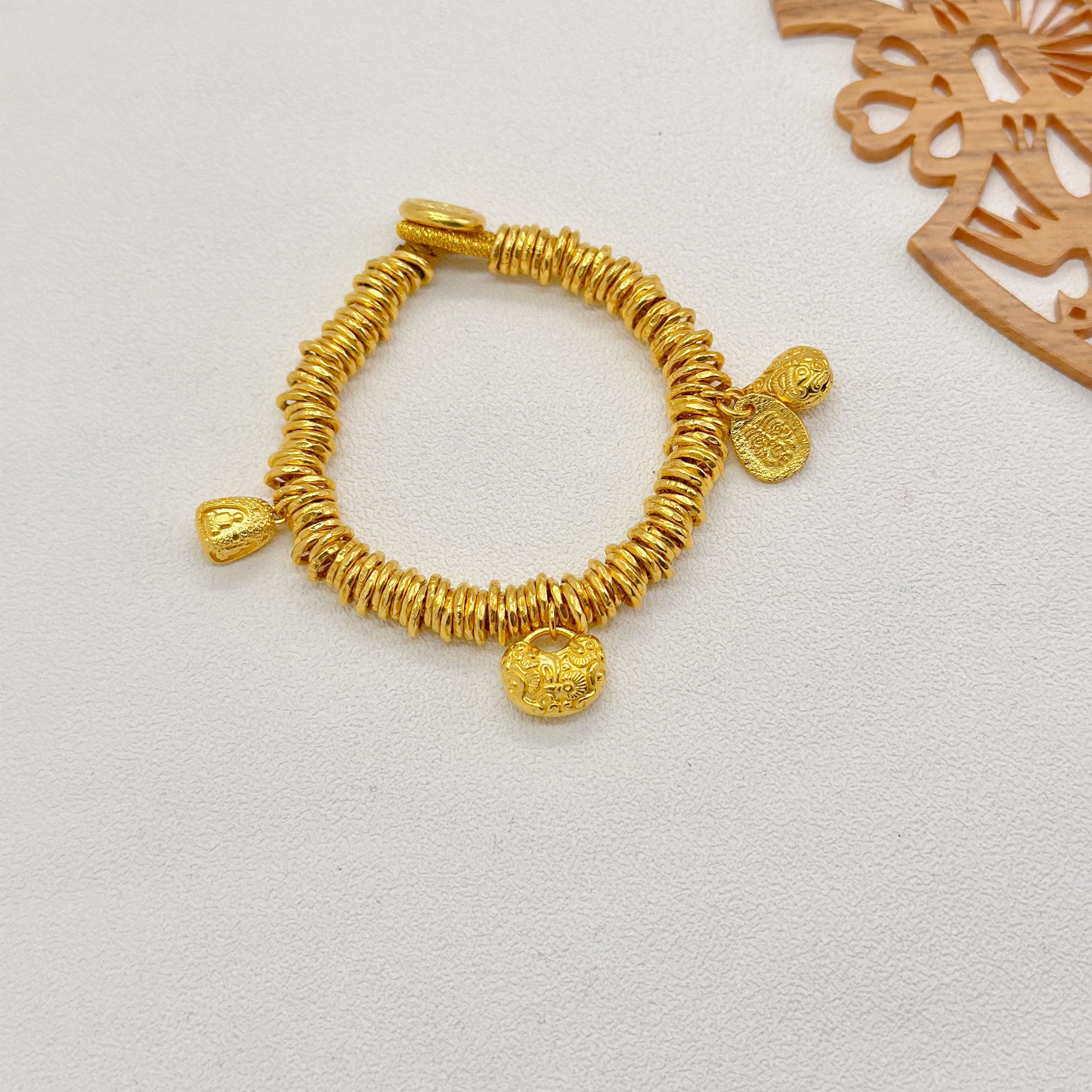 足金999饰品卡6 手链48.53g 长14cm