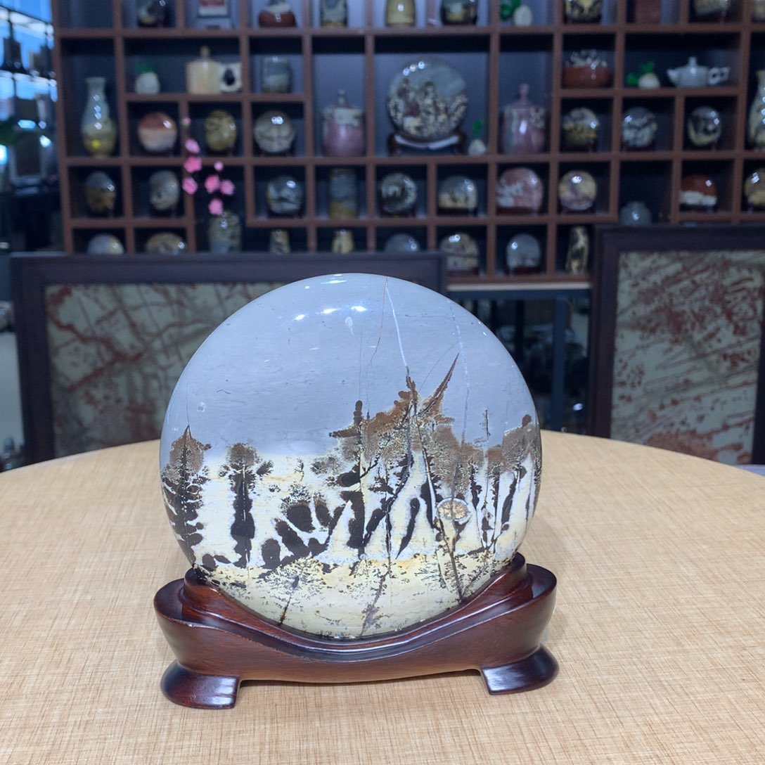 紫砂，广西国画石摆件，收藏观赏