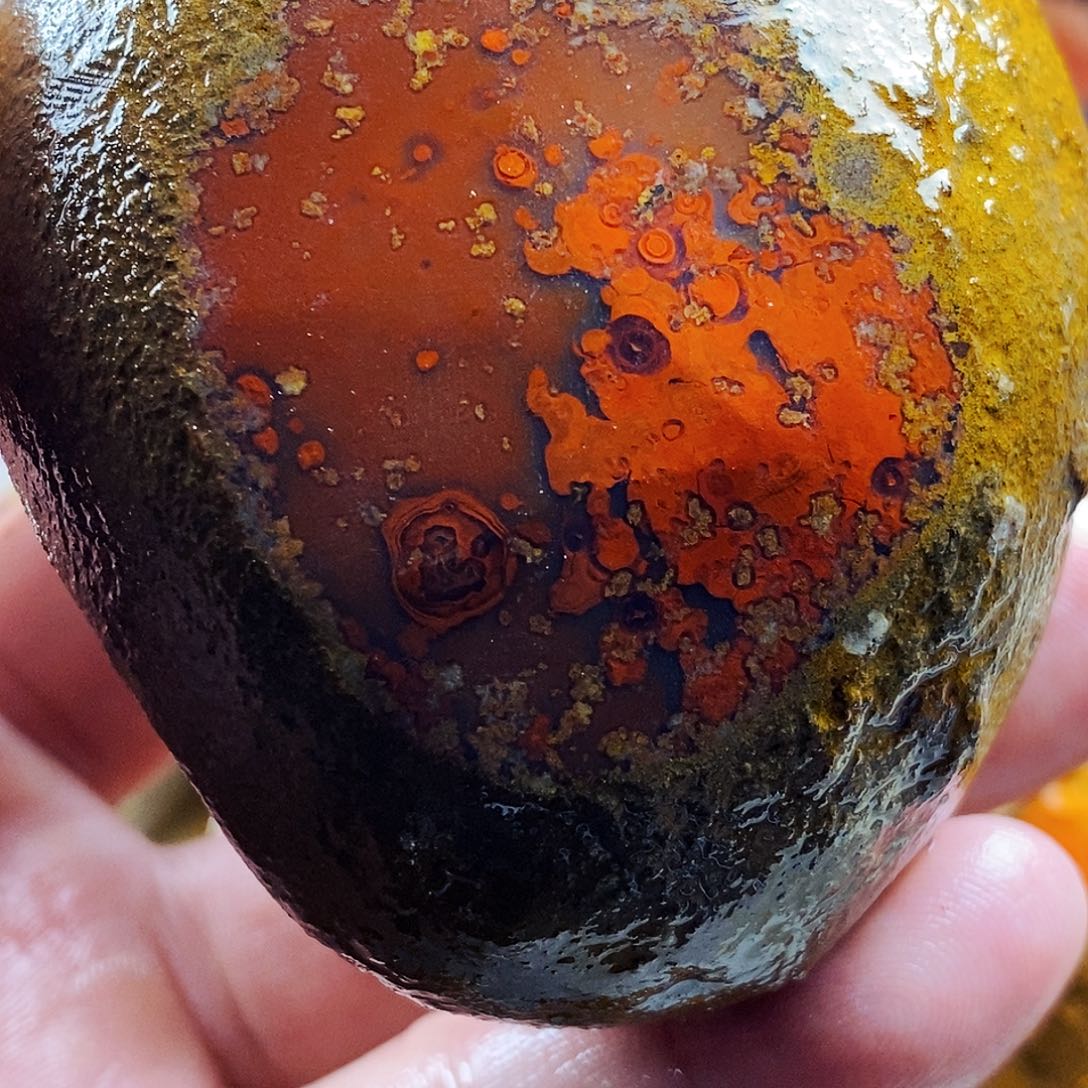 农***拳定制玛瑙未镶嵌战国红