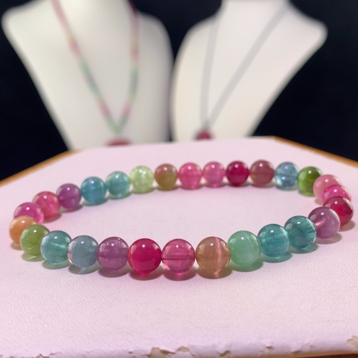 手链未镶嵌双色碧玺