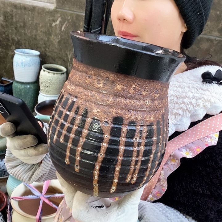 紫砂花盆瑕疵口15高20