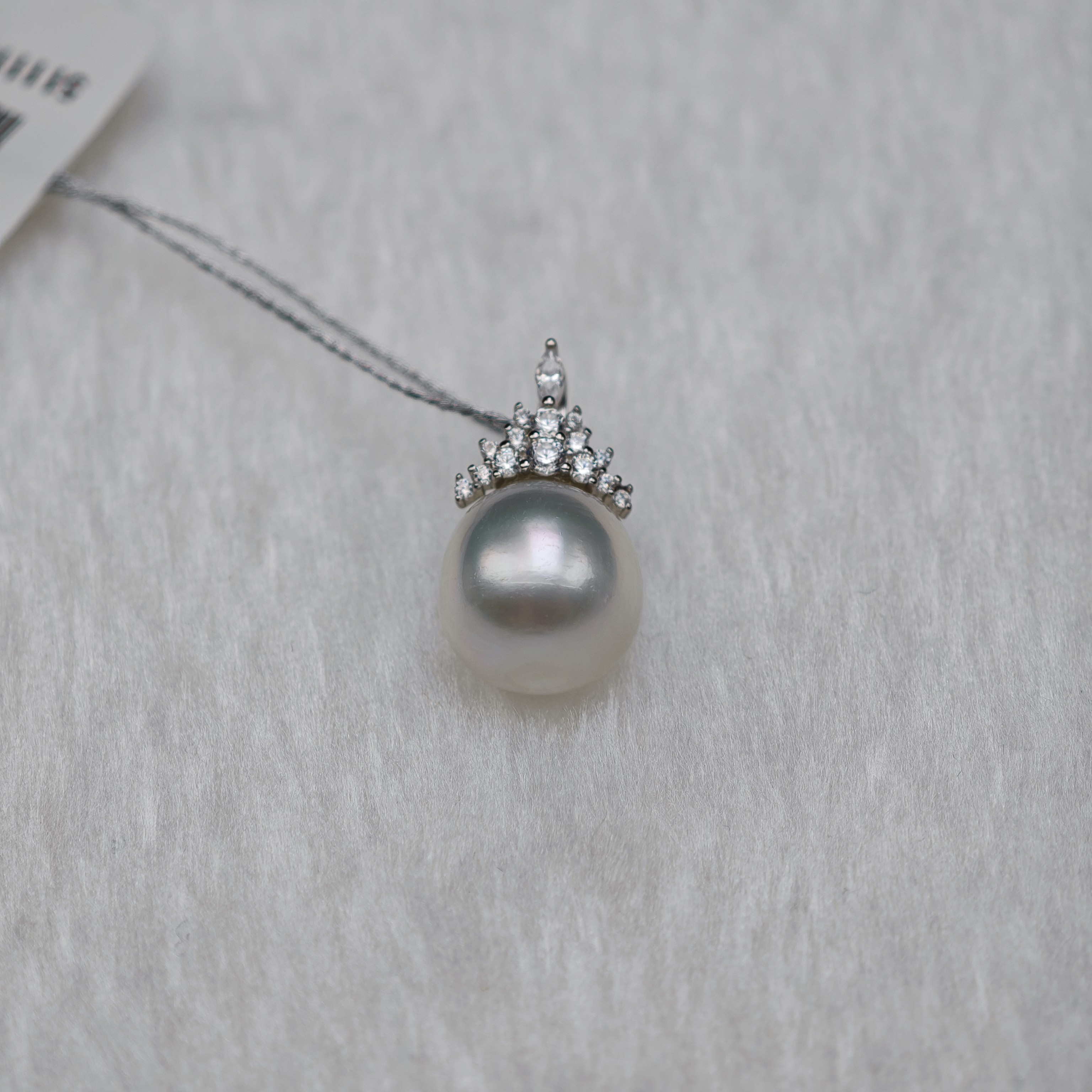 10.2mm近圆海水澳白冰雪女王吊坠冷白光微瑕经典百搭时尚新春礼物