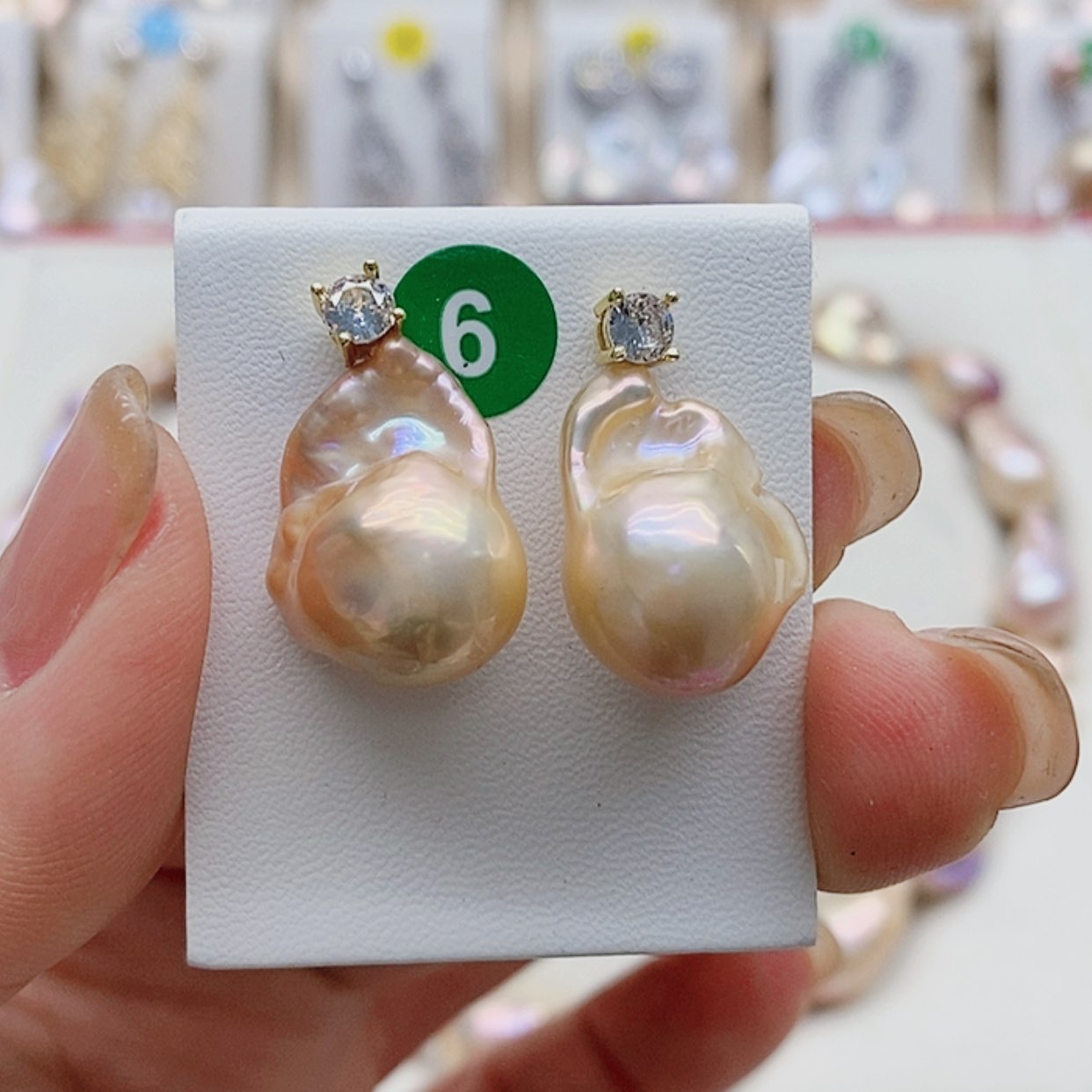 【闪购商品】淡水珍珠耳饰银S925镶嵌