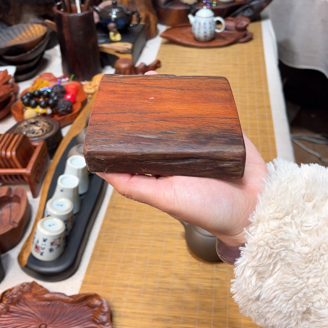 05缅甸花梨壶承杯垫