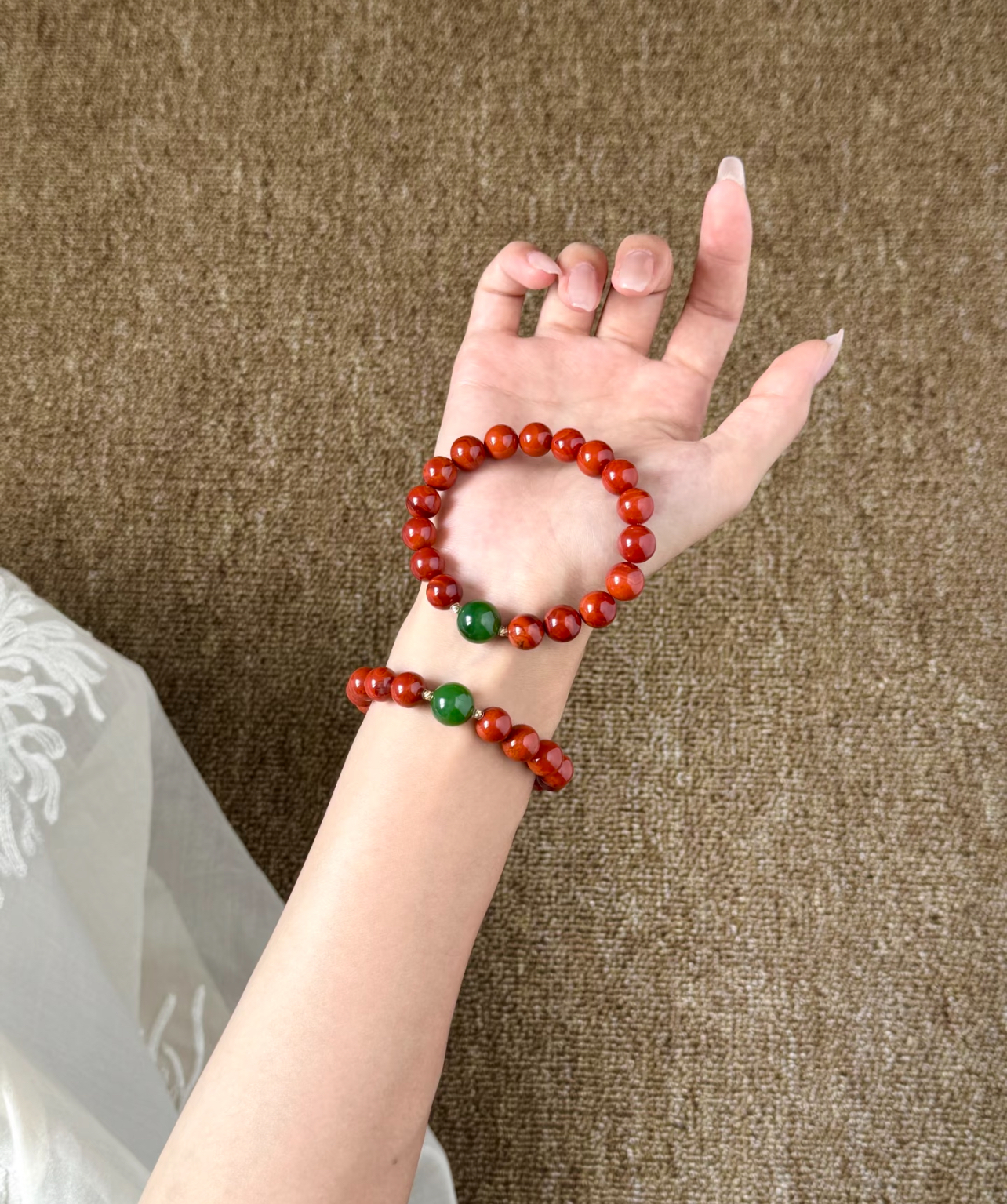 女款公主风手饰男女通用串珠南红玛瑙