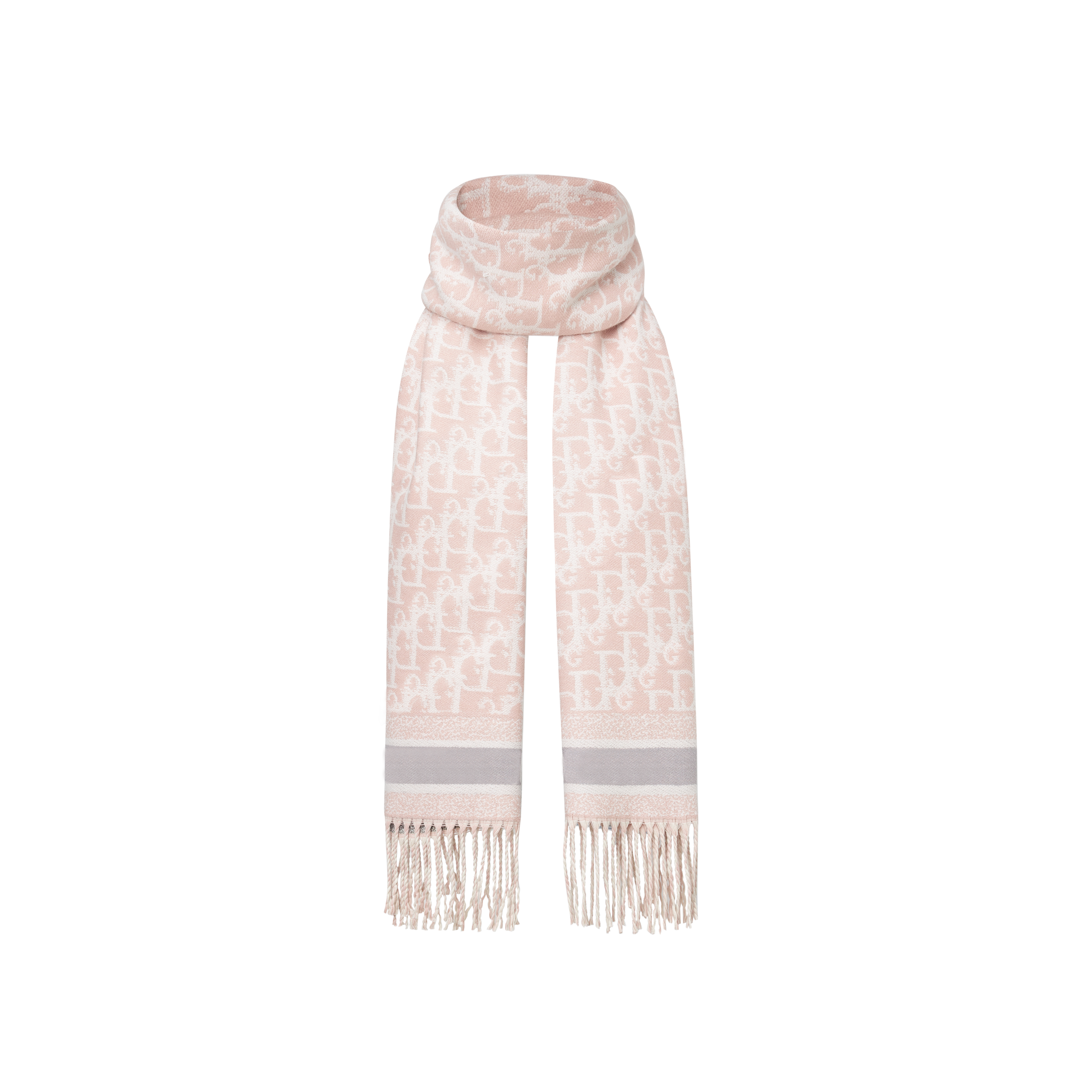 DIORA.RIM铭品圣迪奥秋冬百搭经典围巾卡其色羊毛女士粉色披肩