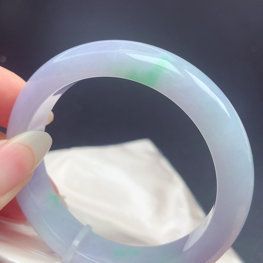 翡翠未镶嵌手镯54圈口